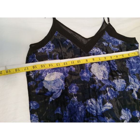 Lucky Brand Small Tank Top Crushed Velvet Cami Blouse Whimsigoth Fun Party - Picture 7 of 8